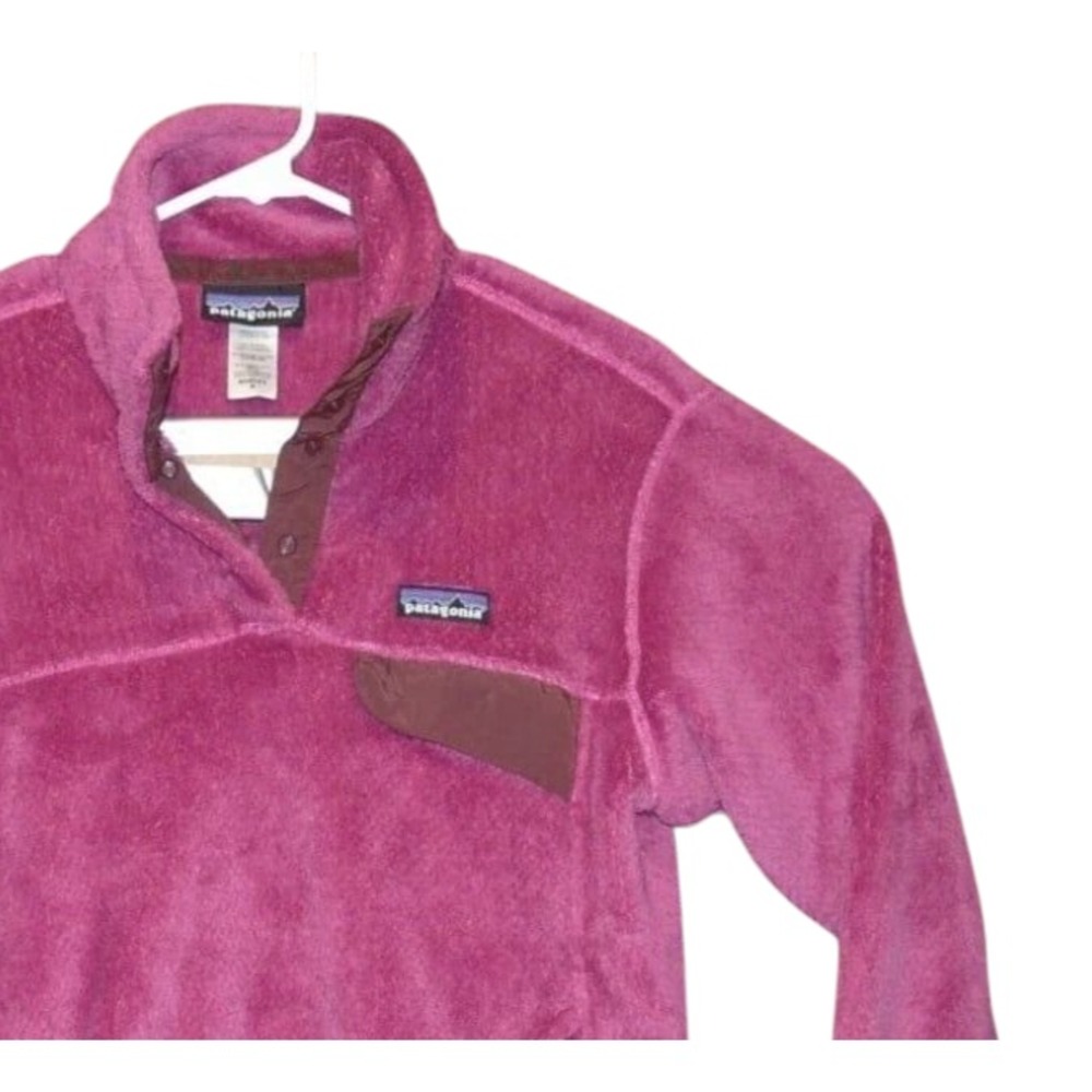 Patagonia Re-Tool Snap-T Pullover Womens Medium Pink Polartec Fleece Hiking